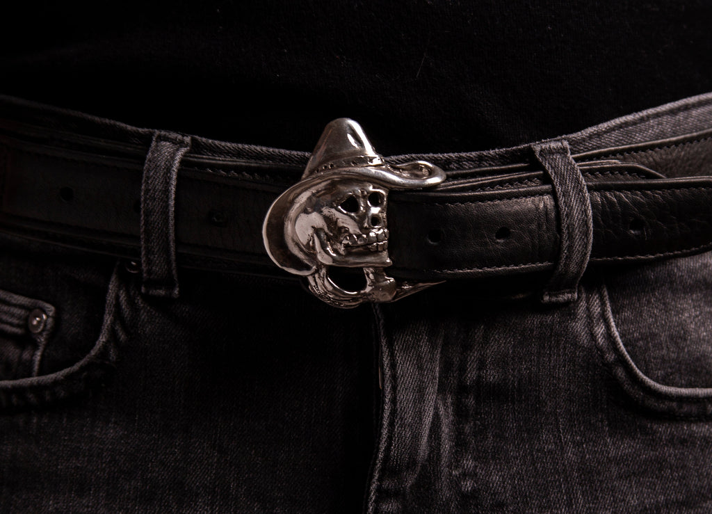 Silver Ghost Rider Belt Buckle