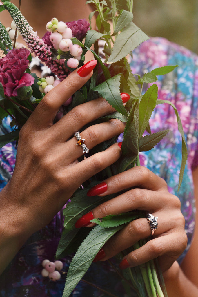 Amethyst Bees n' Honey Ring