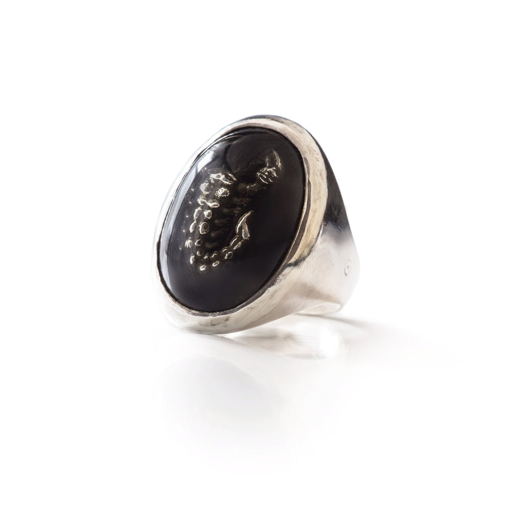 Size 8.5 Black Mega Scorpion Ring