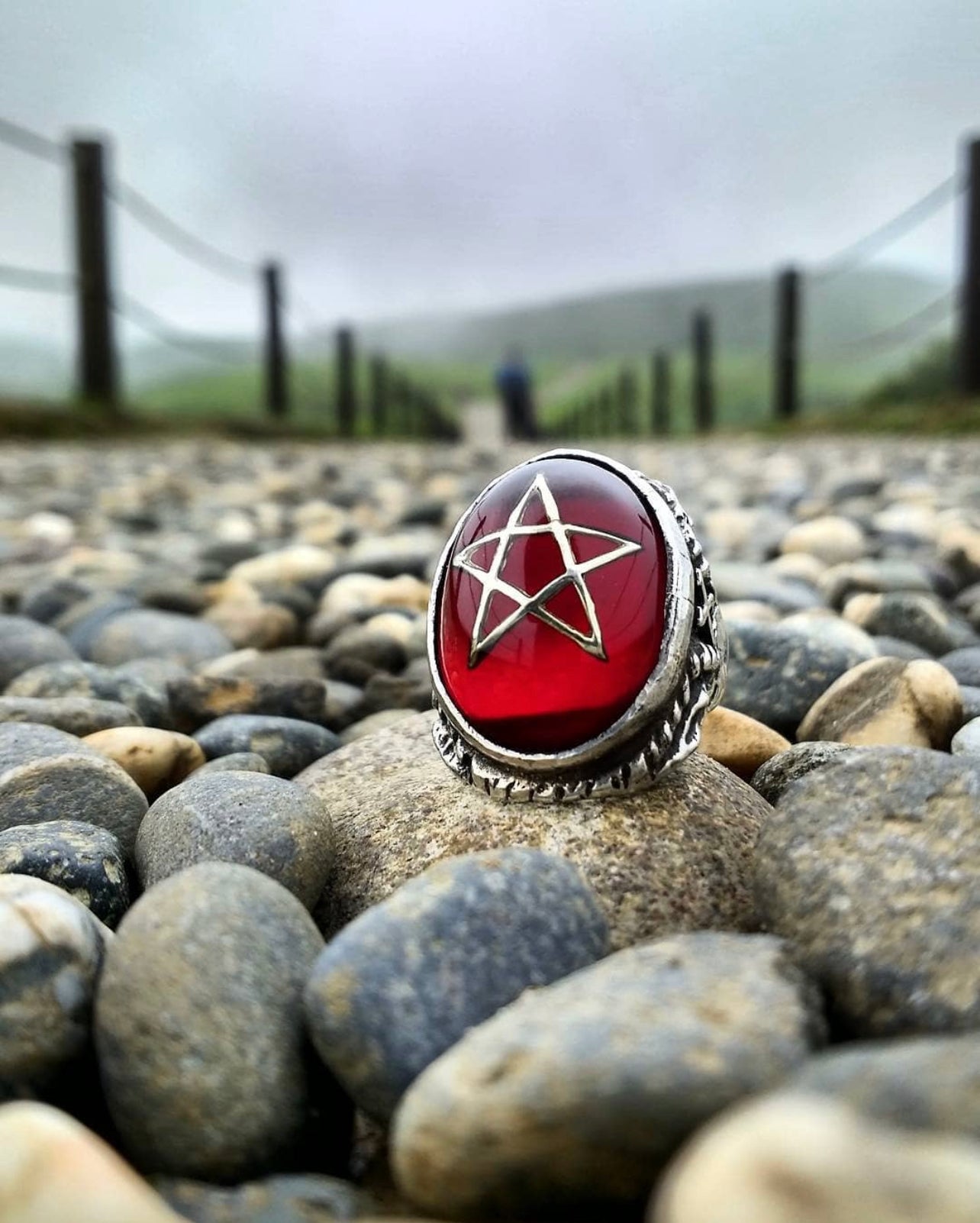 ALEX STREETER RING OF FIRE RED 18.5号 Tokyo_Red_Angel_Heart_Ring_Sti