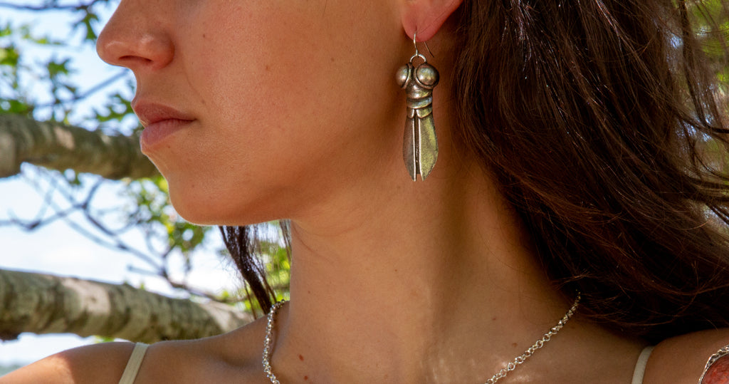 Silver-Plated Superfly Earrings